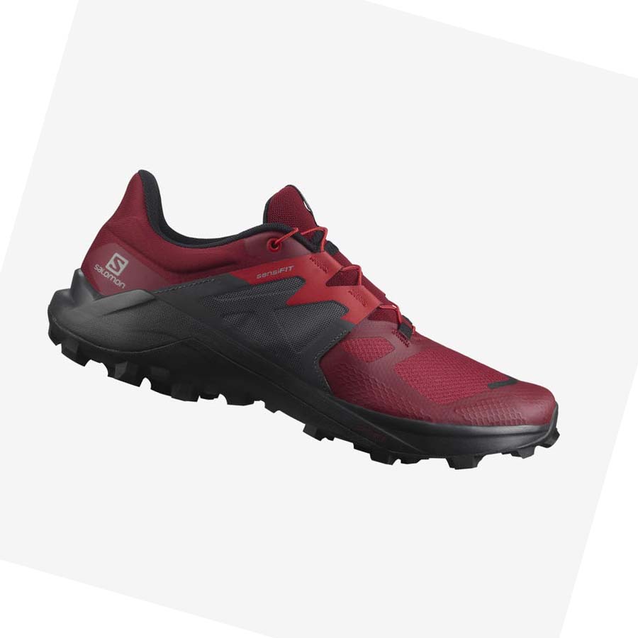 Tenis Para Trail Running Salomon WILDCROSS 2 Hombre Negros Rojos | MX 3522AHK